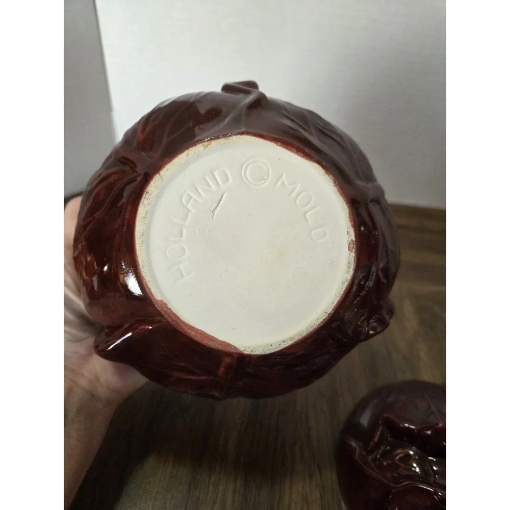 Purple Cabbage Dish, Holland Ceramic Vintage, Farmhouse Cottagecore MCM